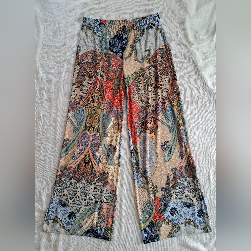 CHICO'S Palazzo Wide Leg Pants - Cruise, Holiday Party - LNC Size 1 (Small, 8-10